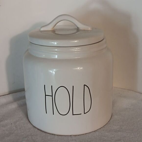 Rae Dunn "HOLD" Canister w/Lid - Picture 1 of 5